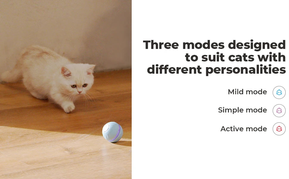Smart Interactive Cat Ball – USB Rechargeable