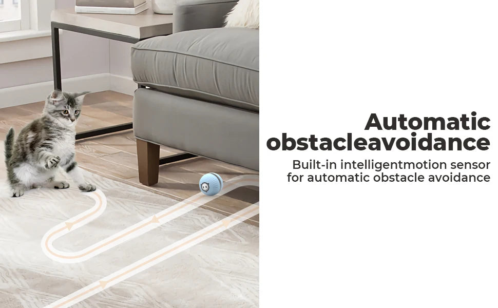 Smart Interactive Cat Ball – USB Rechargeable