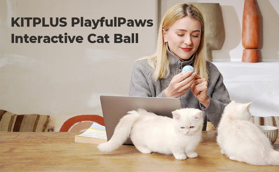 Smart Interactive Cat Ball – USB Rechargeable
