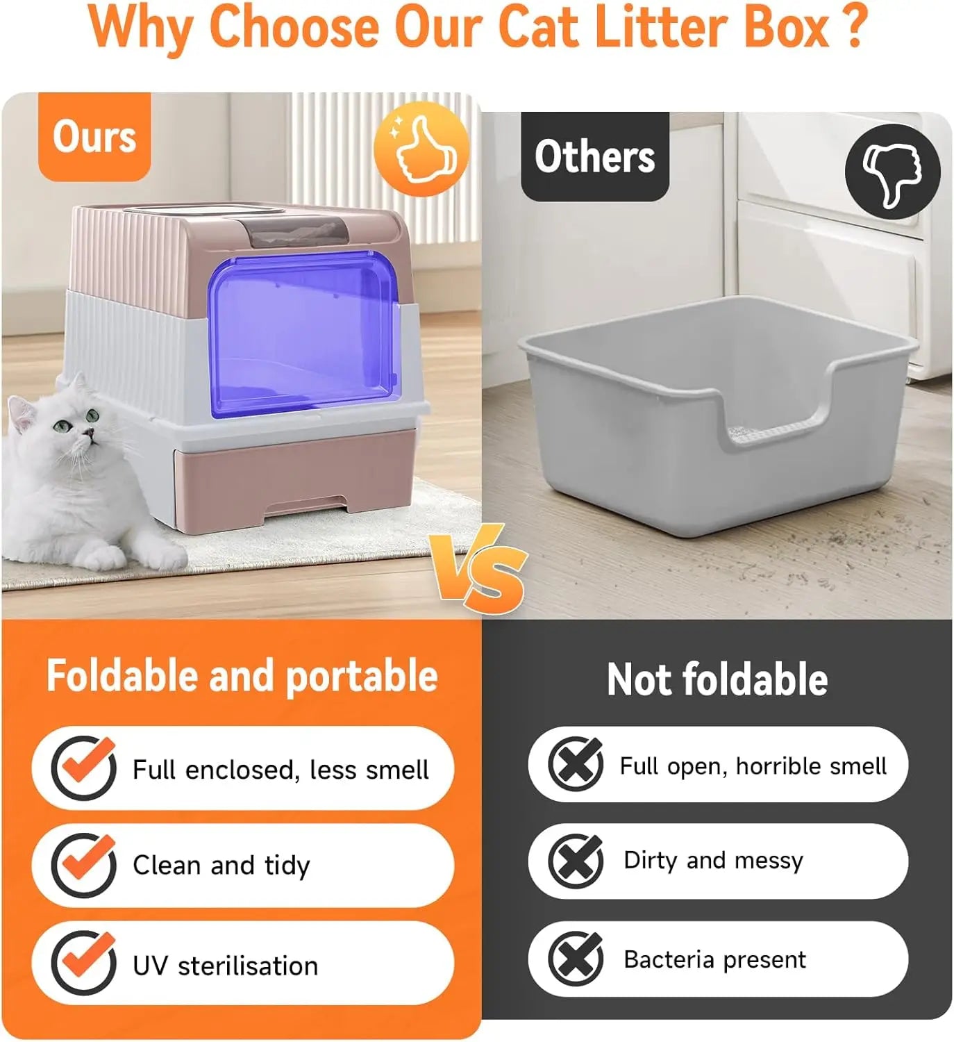 UV Sterilization Cat Litter Box