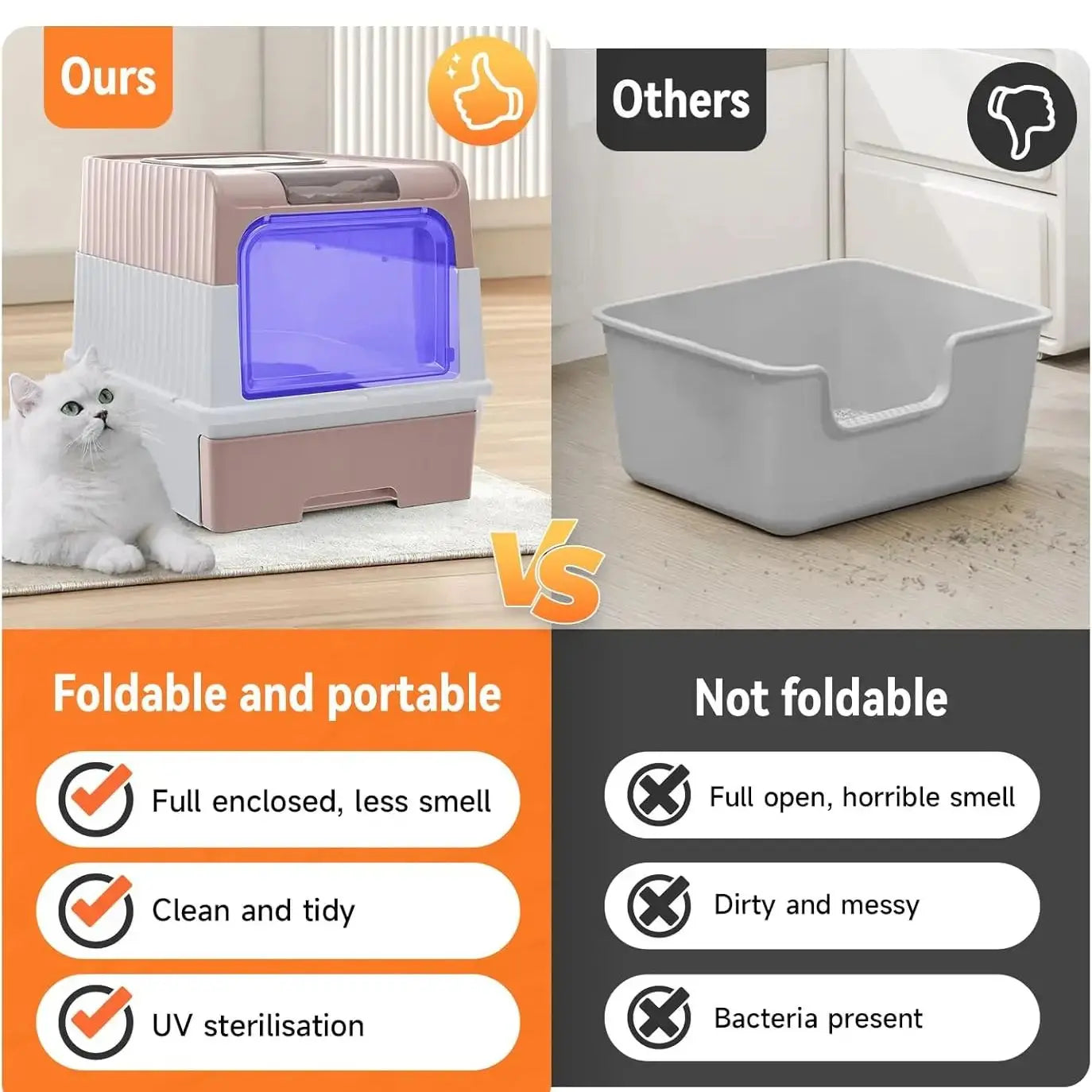 UV Sterilization Cat Litter Box