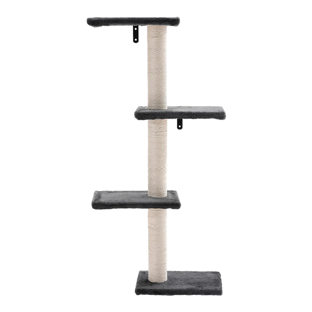 Multi-Level Indoor Cat Tree Tower with Sisal Scratching Posts, Climbing Platforms & Hammock