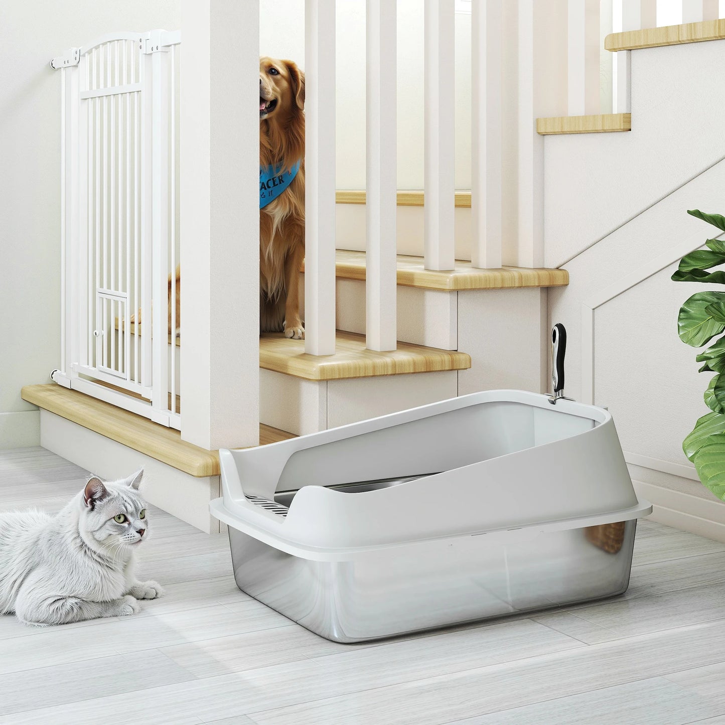 Large TitanPaw Stainless Litter Pan