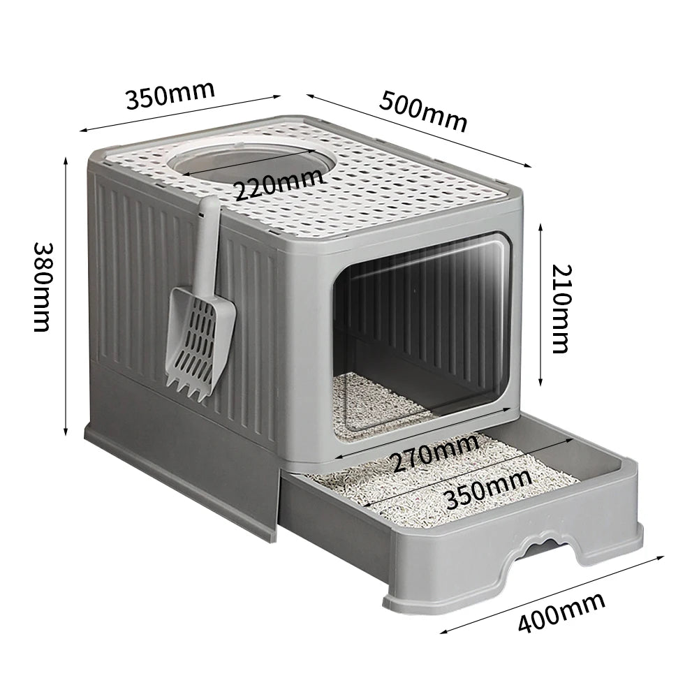 Voltsify Enclosed Cat Litter Box