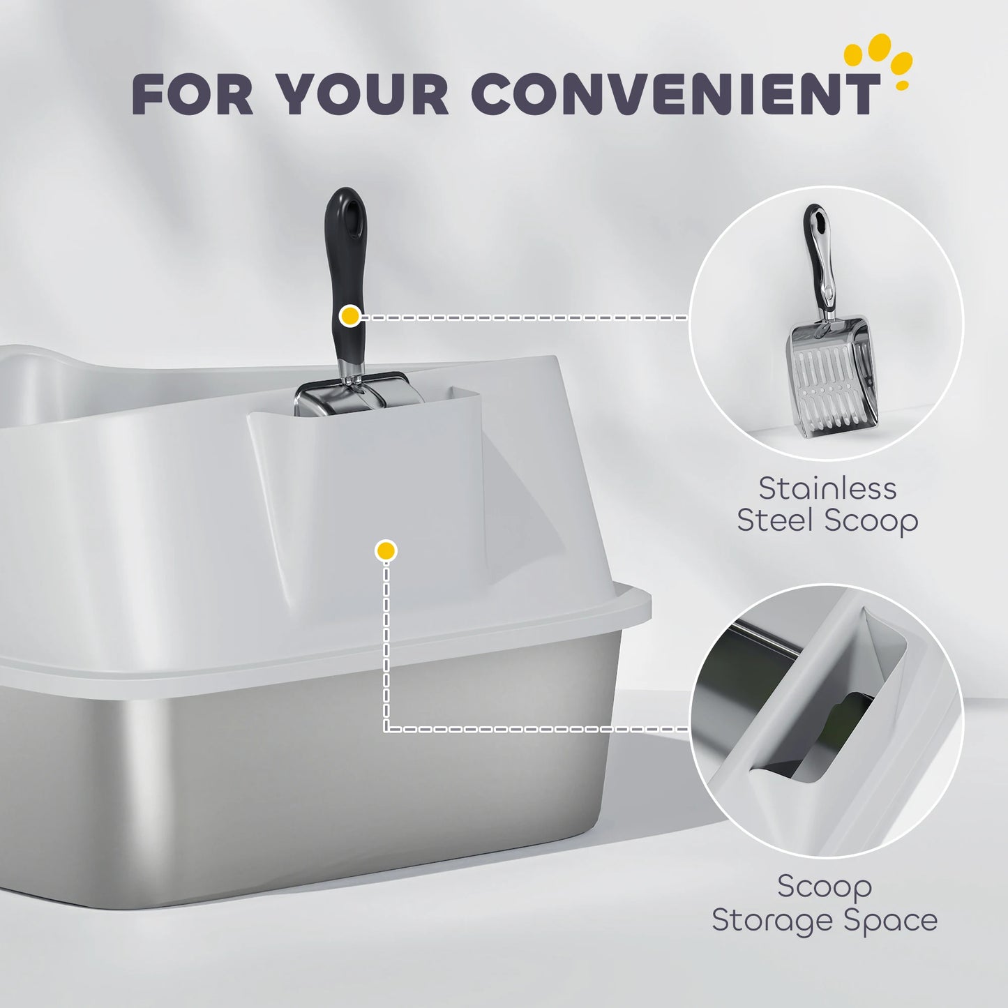 Large TitanPaw Stainless Litter Pan