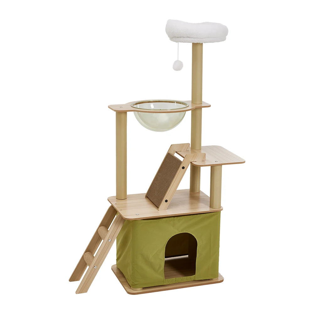 Deluxe Multi-Level Cat Tree Tower with Scratching Posts & Climbing Frame