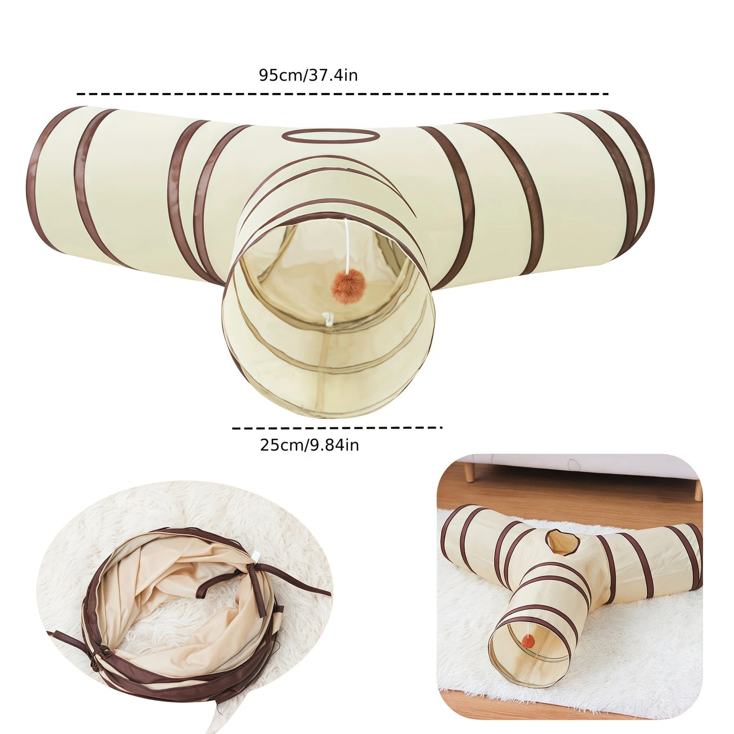 MeowMaze Foldable Play Tunnel