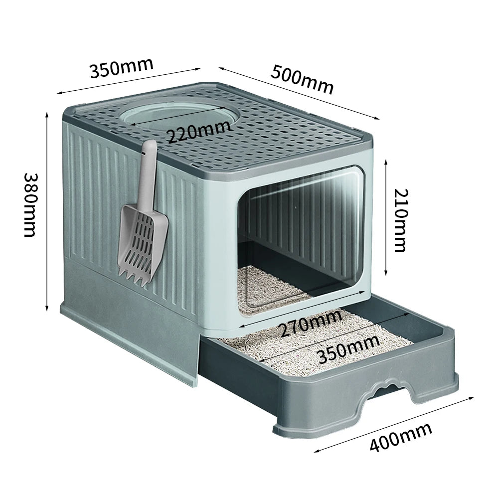 Voltsify Enclosed Cat Litter Box