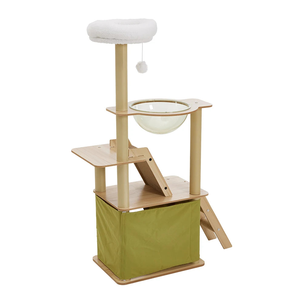 Multi-Level Cat Tower with Scratching Boards & Climbing House