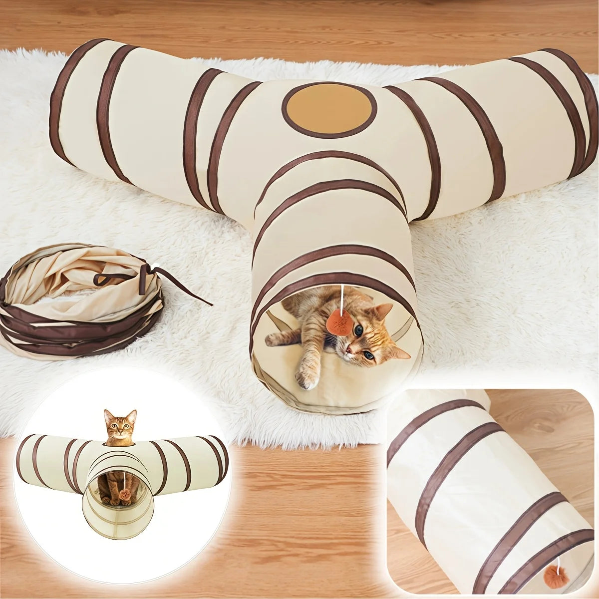 MeowMaze Foldable Play Tunnel