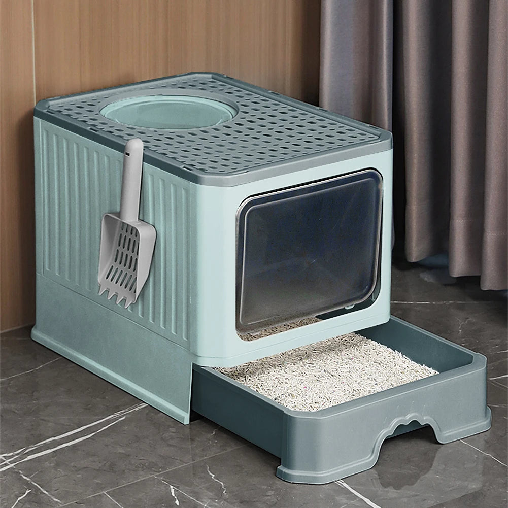 Voltsify Enclosed Cat Litter Box