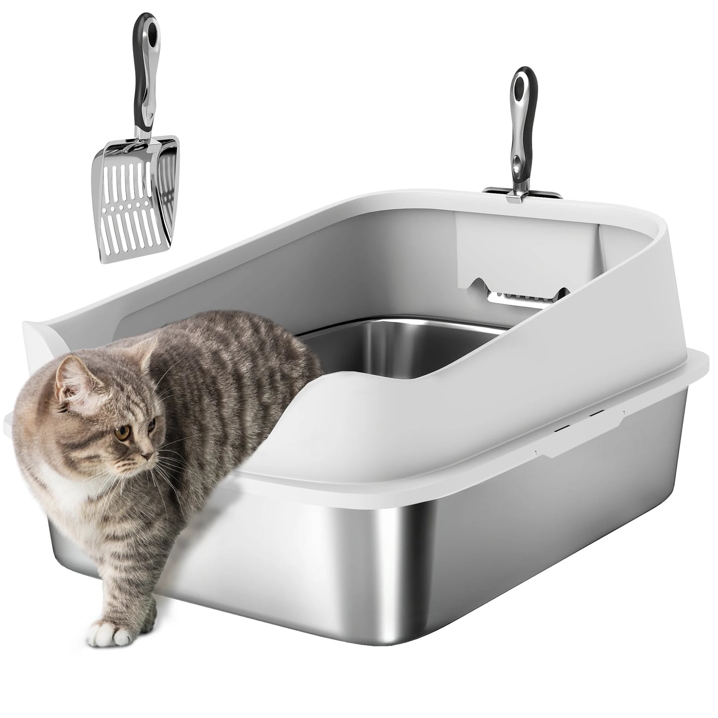 Large TitanPaw Stainless Litter Pan