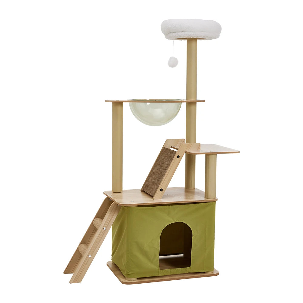 Deluxe Multi-Level Cat Tree Tower with Scratching Posts & Climbing Frame
