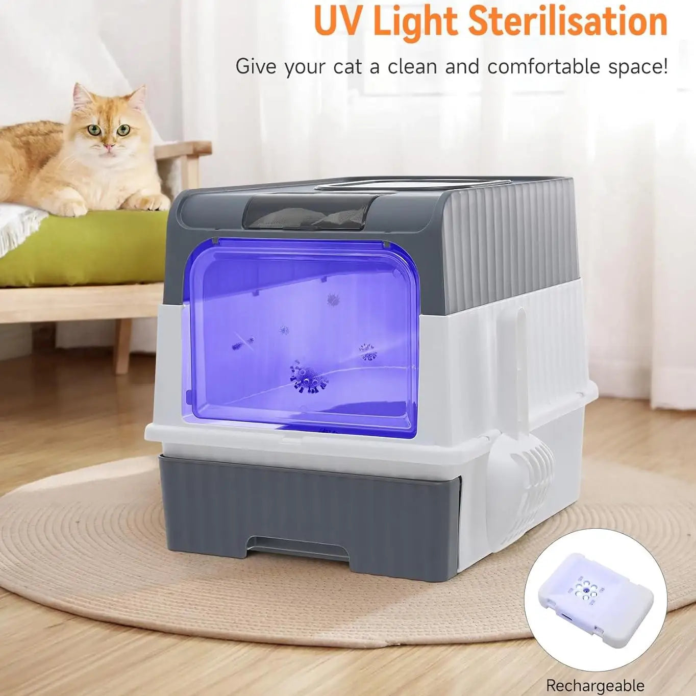 UV Sterilization Cat Litter Box