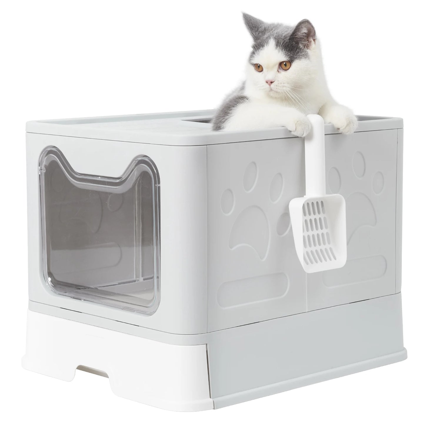 Large Enclosed Cat Litter Box with Lid – Splashproof & Easy to Clean