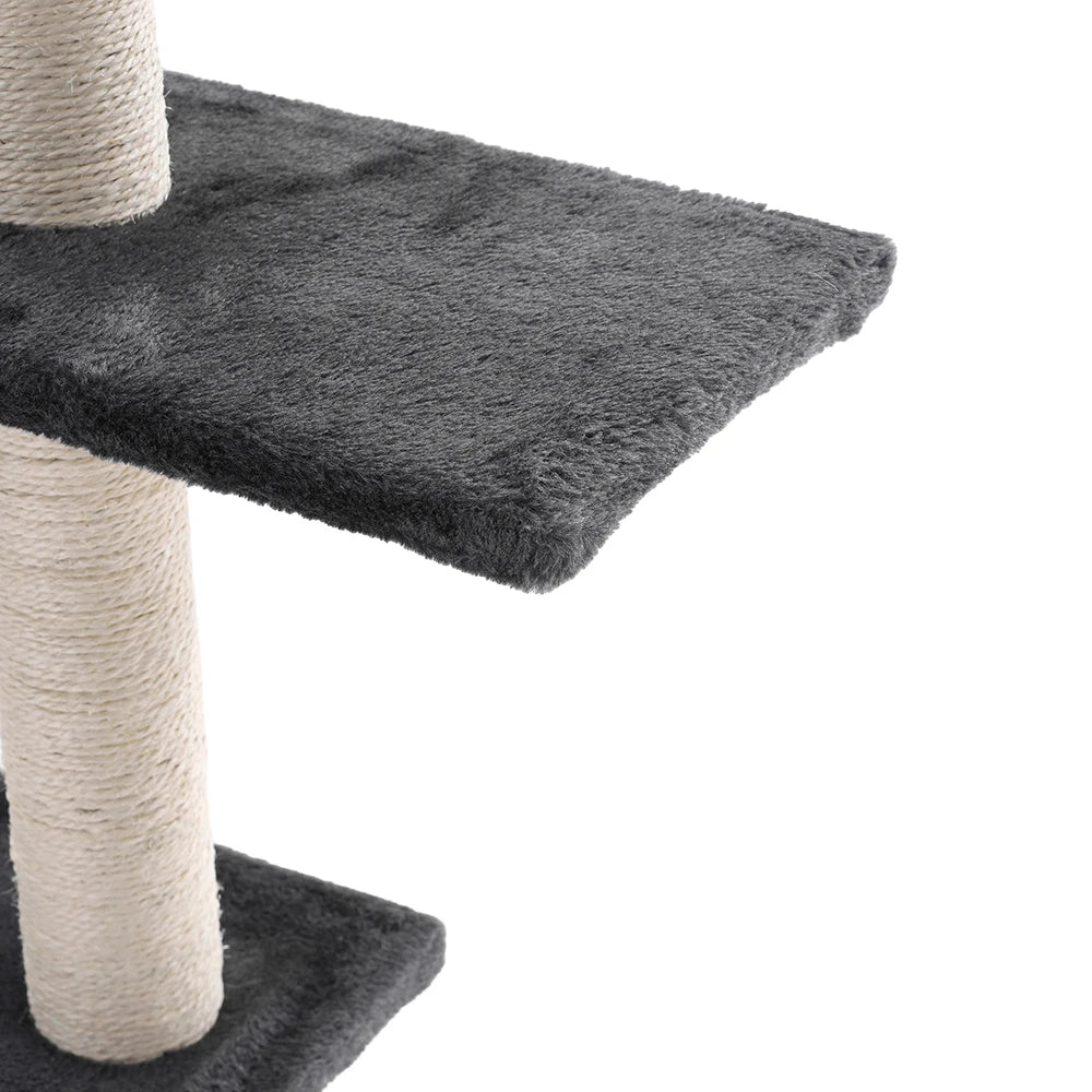 Multi-Level Indoor Cat Tree Tower with Sisal Scratching Posts, Climbing Platforms & Hammock