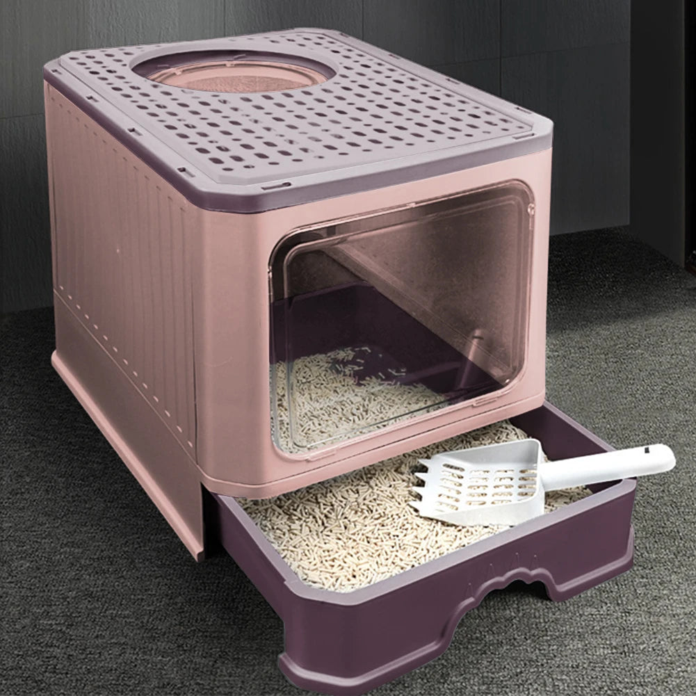Voltsify Enclosed Cat Litter Box