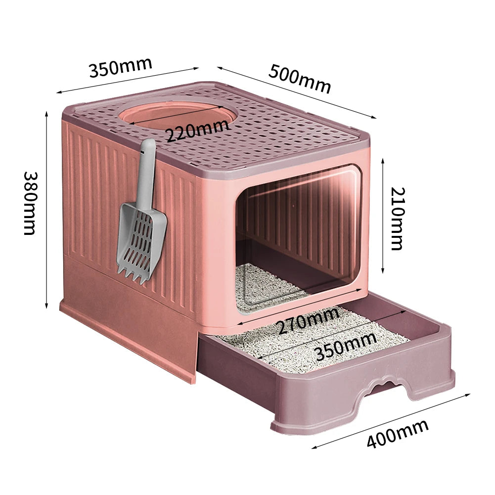 Voltsify Enclosed Cat Litter Box