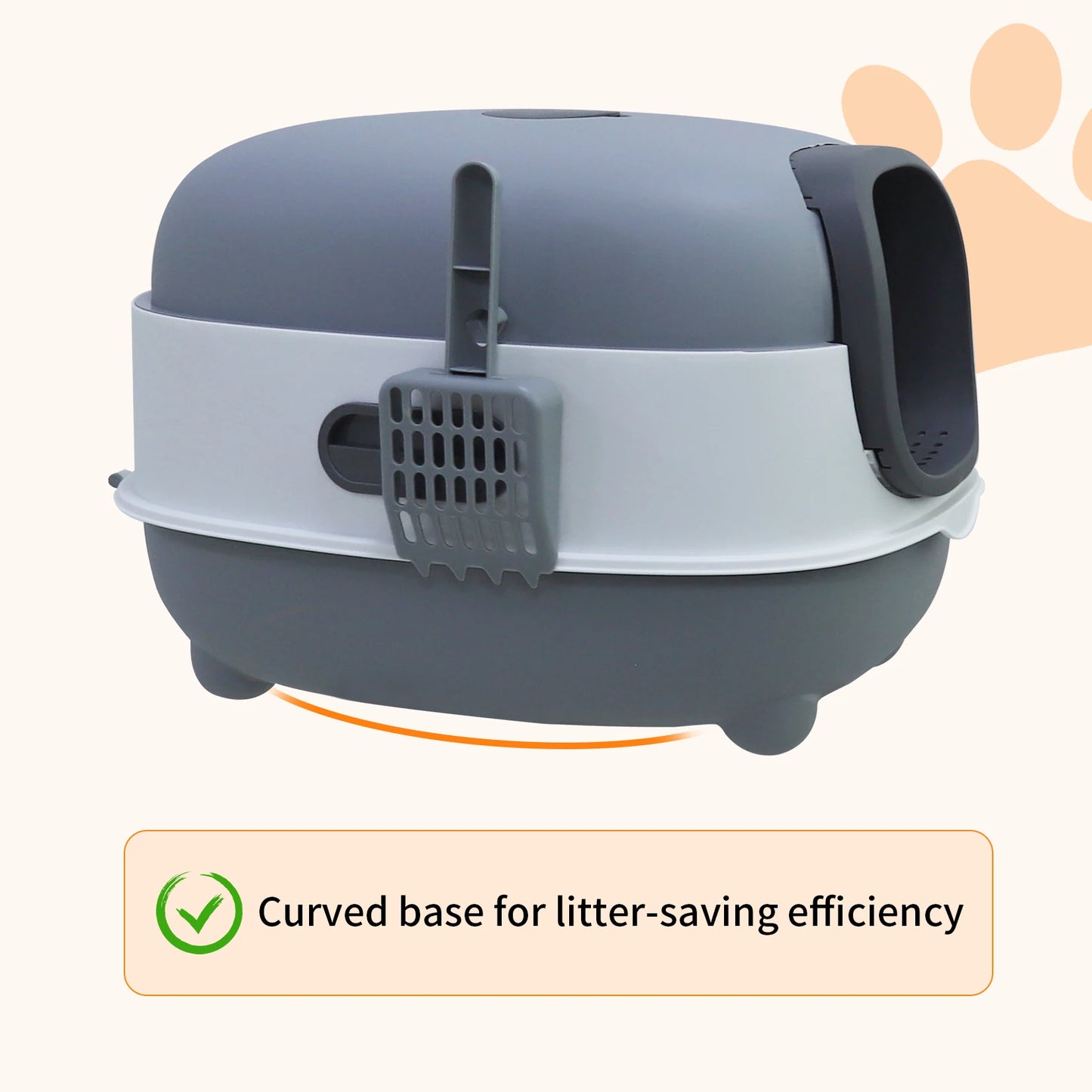 Large Enclosed Cat Litter Box with Lid – Splashproof & Easy to Clean