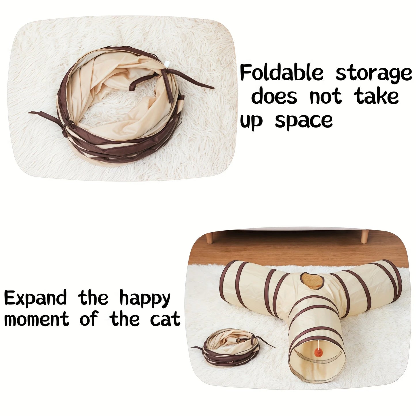 MeowMaze Foldable Play Tunnel