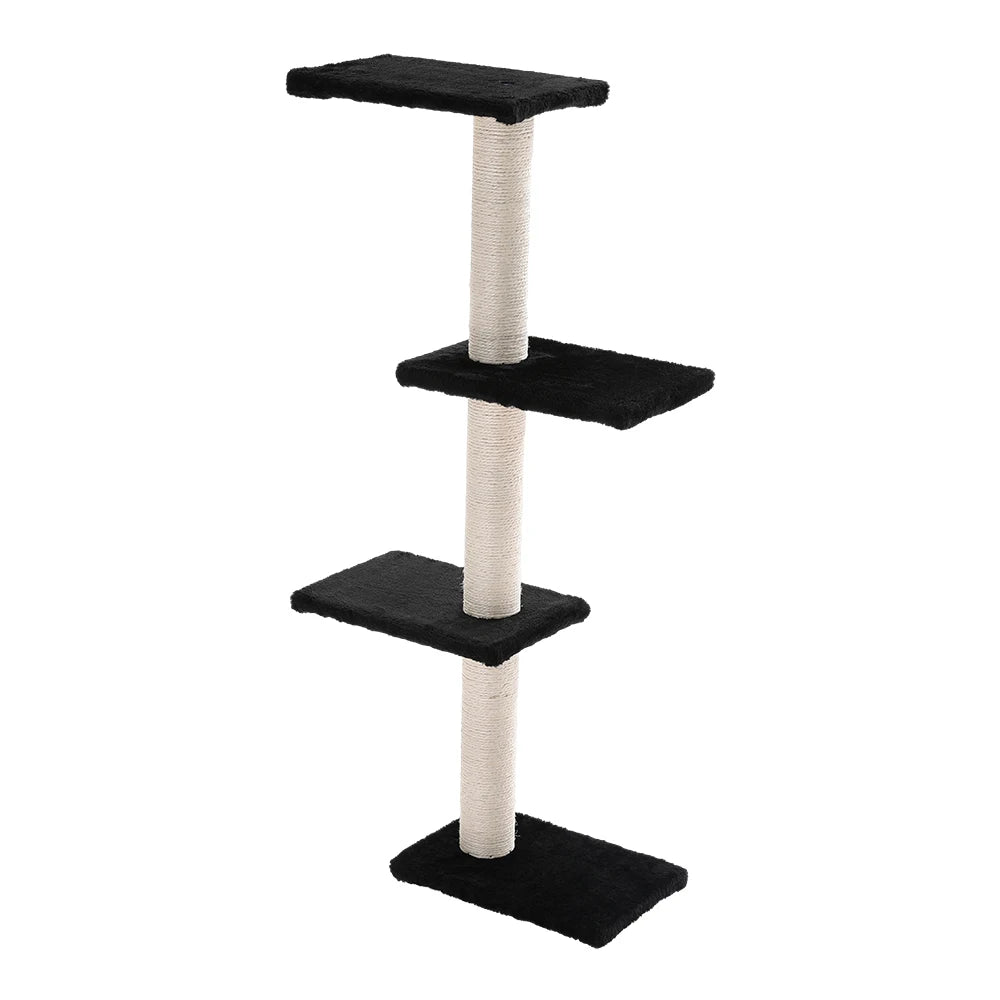 Multi-Level Indoor Cat Tree Tower with Sisal Scratching Posts, Climbing Platforms & Hammock