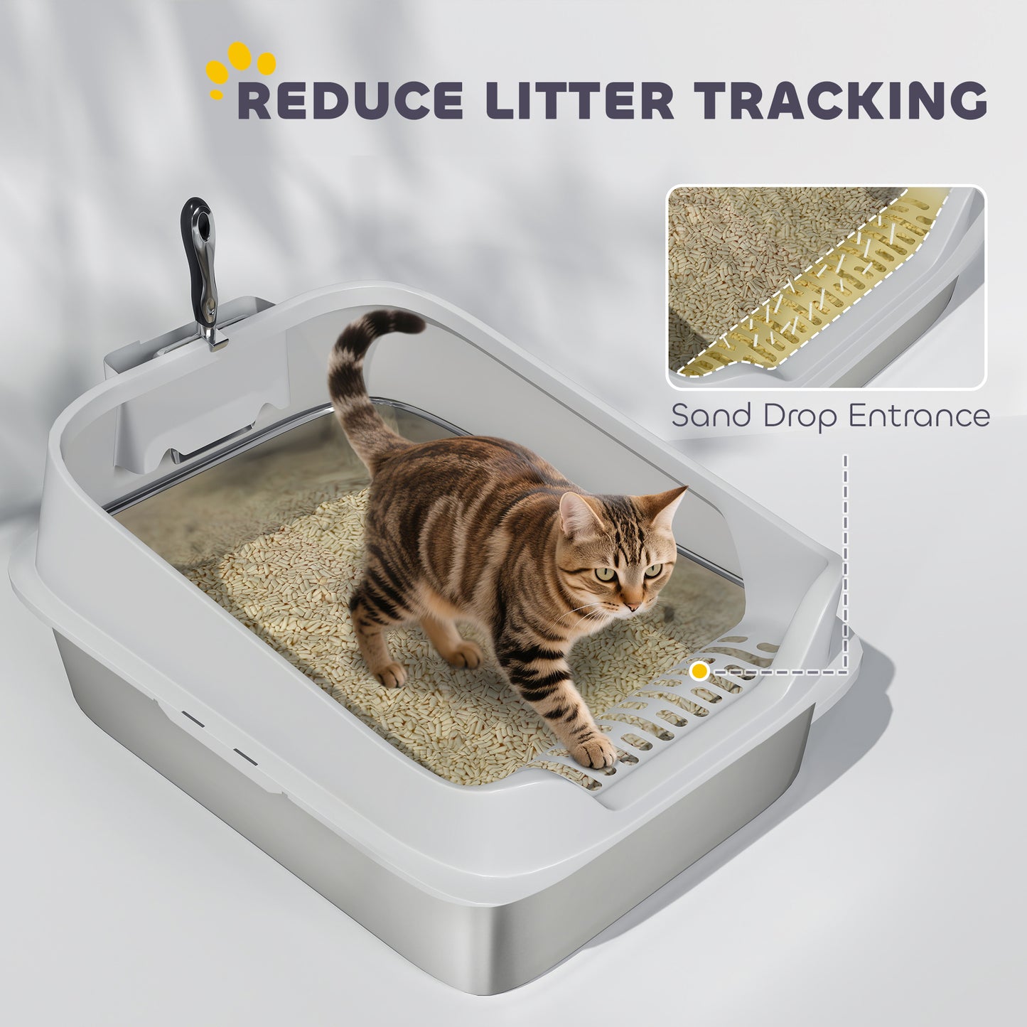 Large TitanPaw Stainless Litter Pan
